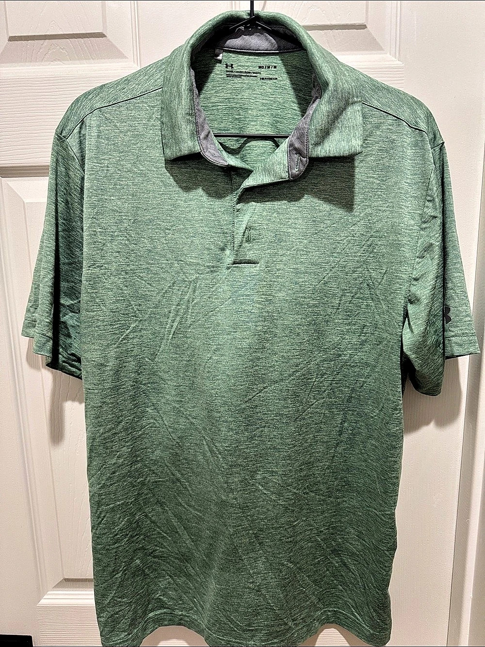 Under Armour Tech Polo Men's Green Polo Size Medium